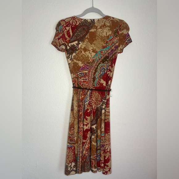 🌟 Lauren Ralph Lauren Paisley Faux Wrap Dress - XS (NWOT) 🌟 - Picture 6 of 8
